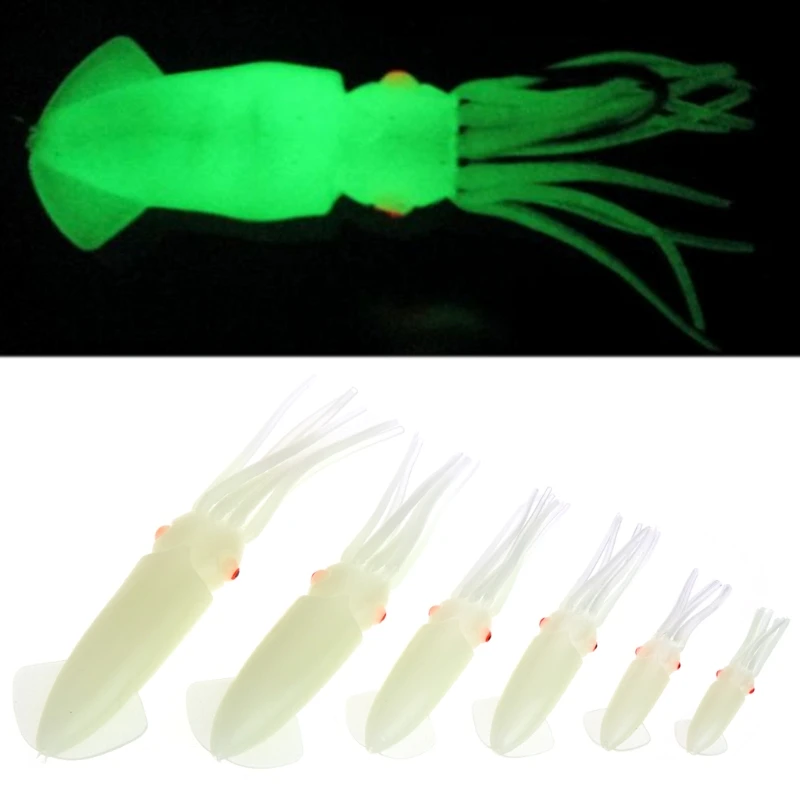 1 шт. светящаяся мягкая рыболовная приманка кальмар осьминог юбка снасть Fluke Jigs