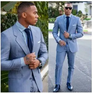 

Latest Coat Pant Designs Light Blue Wedding Suits for Men Terno Slim Fit Blazer Beach Men Suit Custom 2 Piece Tuxedo Masculino