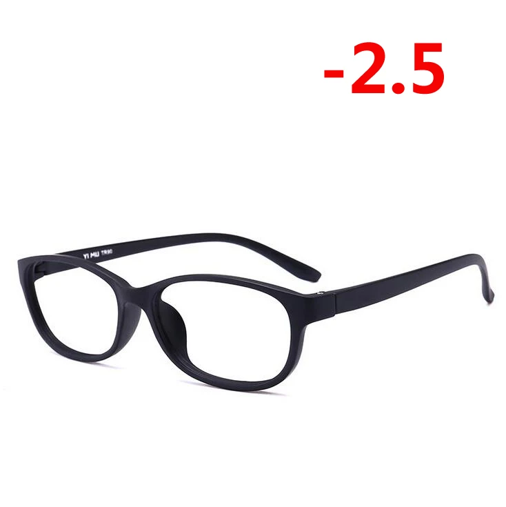 Myopia 250 TR90 квадратный готовой близорукость очки Для женщин Для мужчин с коротким прицел глаз очки красная рамка Близорукость очки-1,0-1,5-2,0-2,5-3-3,5-4,0 - Цвет оправы: Myopia 250