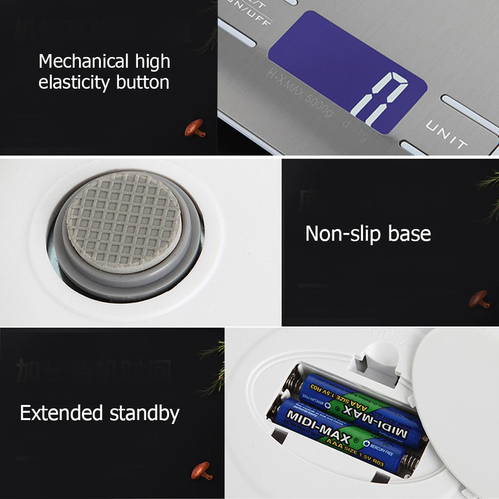 

10kg/1g Kitchen Scale LED Electronic Scales Postal Food Measuring Weight LED Electronic Scales LCD High Precision Measuring Tool