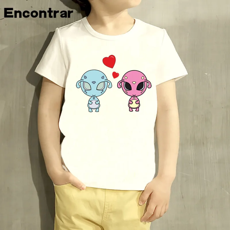 Детская футболка CuteCute Little Alien повседневные топы с короткими рукавами для