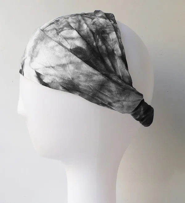 BOHO Tie Dye повязка на голову из хлопка бандана Тюрбан повязка на голову эластичная для женщин и девушек повязки для волос аксессуары для волос повязка