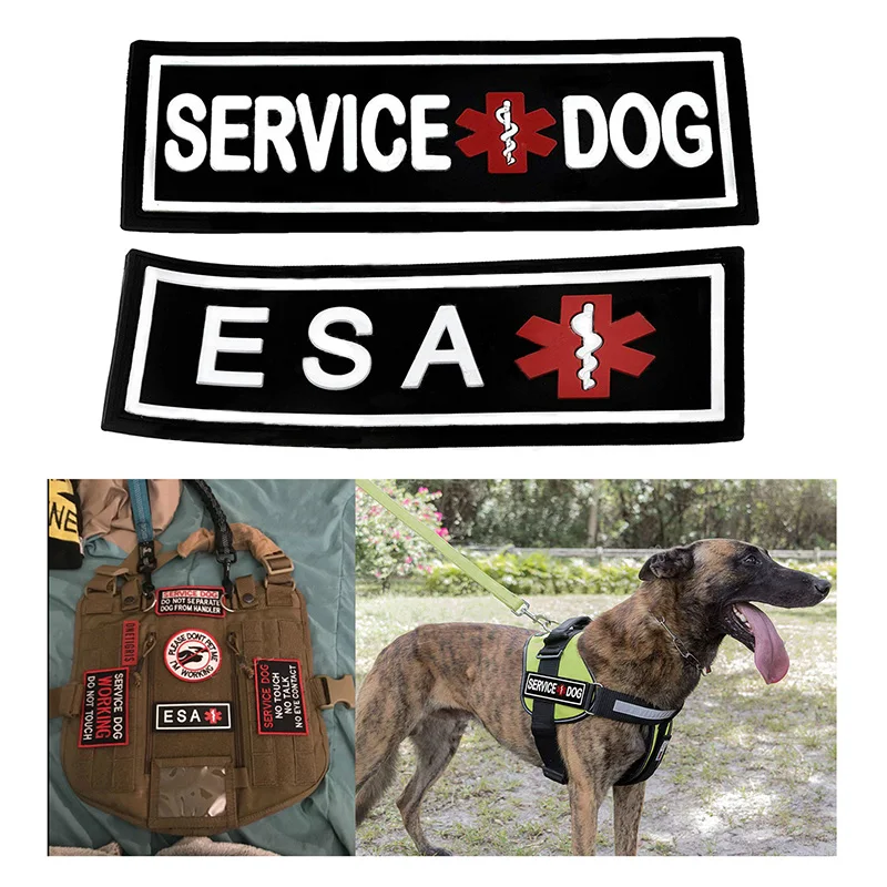 ESA Dog Chapter ремни для обслуживания собак крюк и петля терапия полиция собака