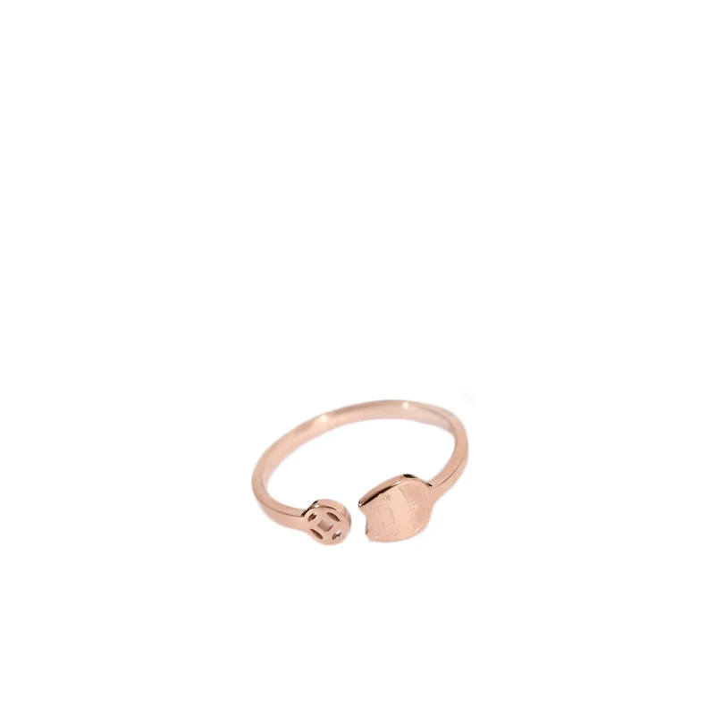 

YUN RUO 2021 New Vintage Fortune Cat Ring Rose Gold Color Fashion Titanium Steel Jewelry Wedding Birthday Gift Woman Never Fade