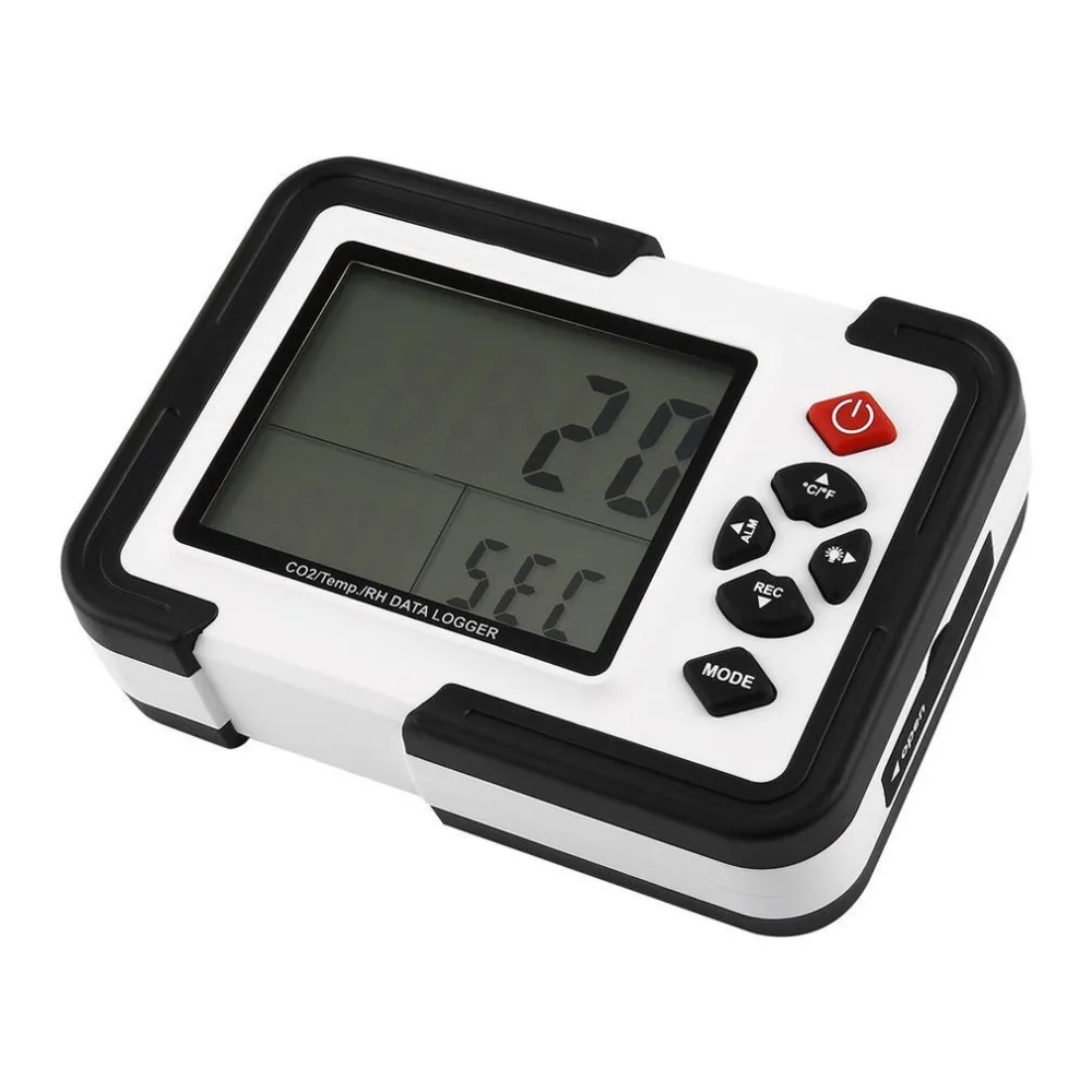 Digital CO2 meter monitor Carbon Dioxide Detector Temperature Humidity Meter tester gas analyzer Date Time | Инструменты