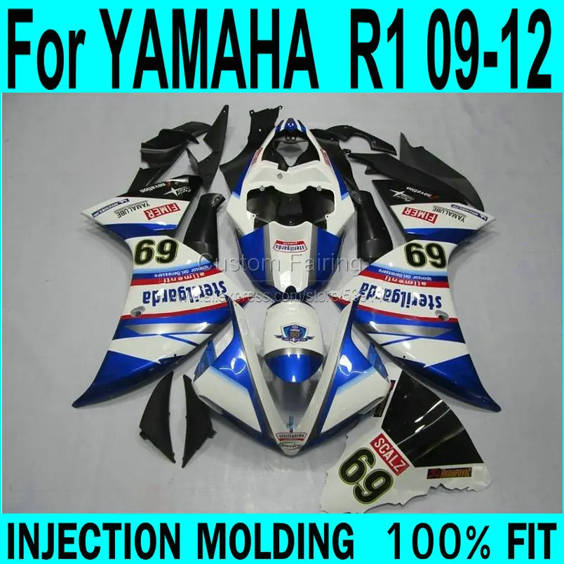 Синие комплекты обтекателей для YAMAHA R1 2009 2015 года (номер 69 ) 09 комплект XP49|Полные