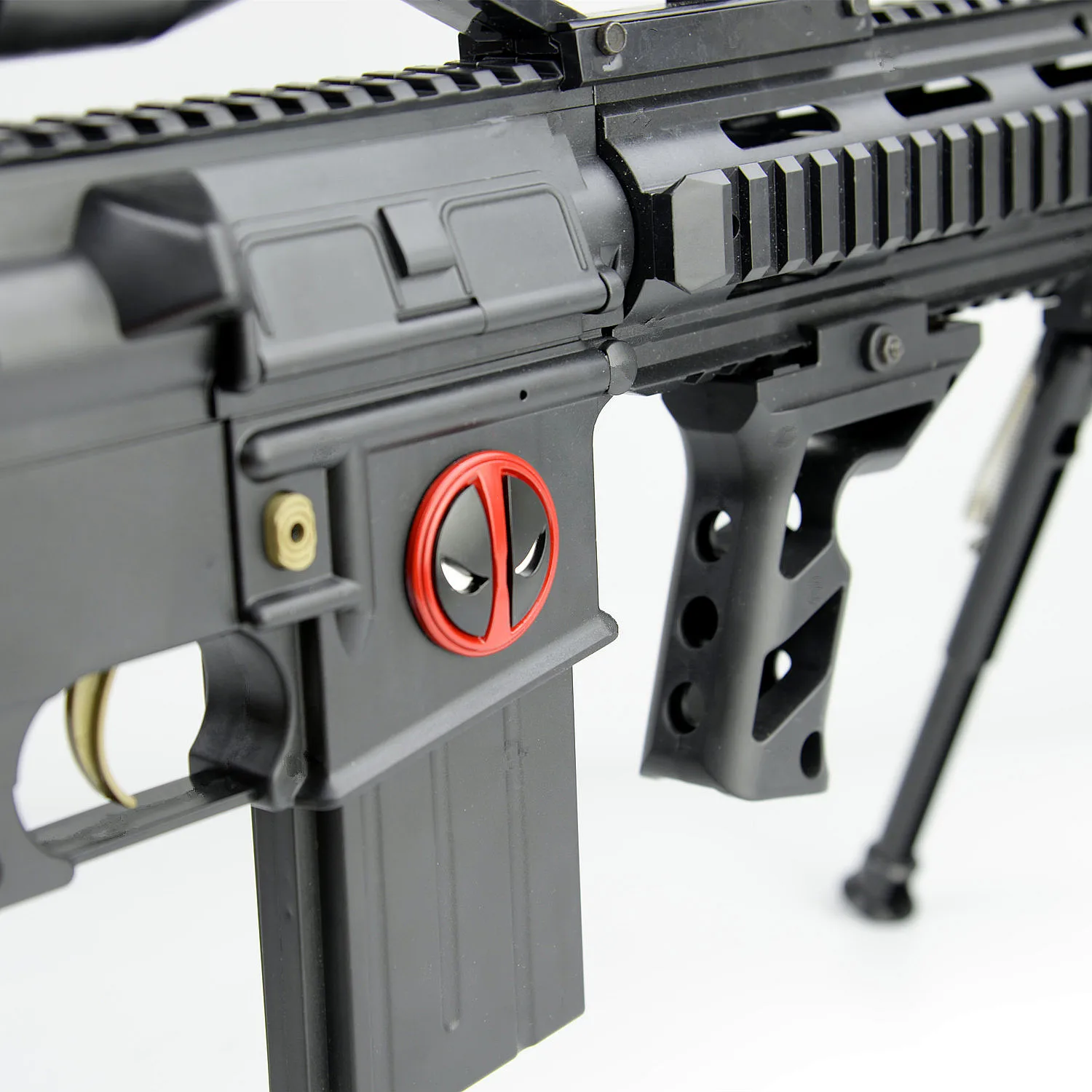 3D металлический Дэдпул Эмблема Наклейка для Magwell Tacticl AR15 M4 M16 AK47 винтовка Глок
