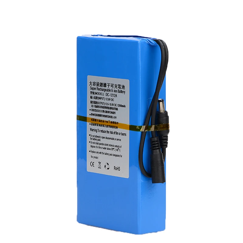 ELEOPTION 5 шт Супер Высокая емкость перезаряжаемая литий ионная батарея DC 12V 12000mAh 1212A