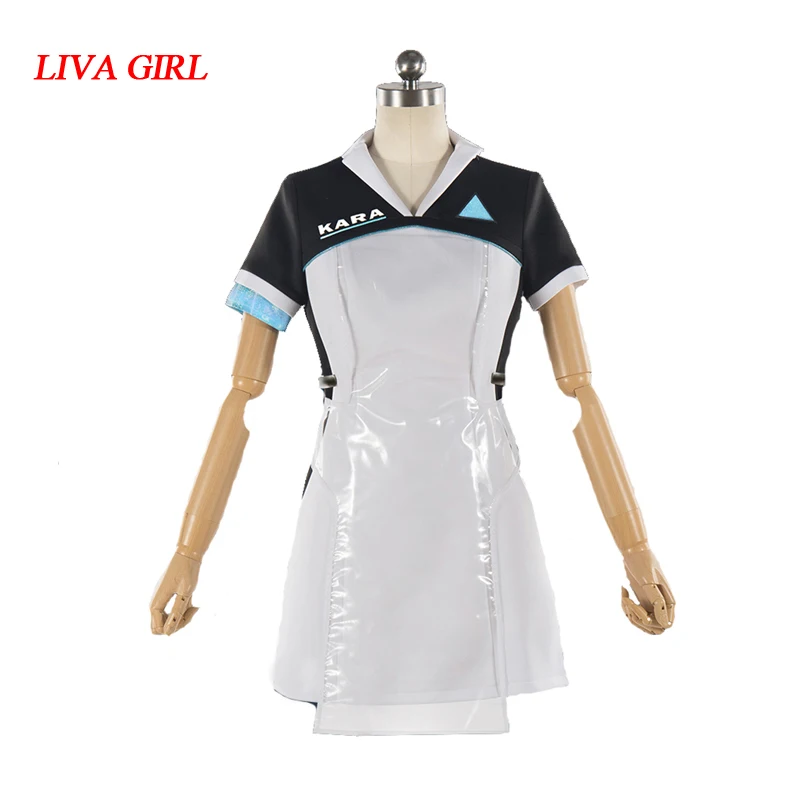 

Game Detroit: Become Human KARA Cosplay Costume Code AX400 Agent Outfit Girls Cute Dress Halloween Carnival Uniforms