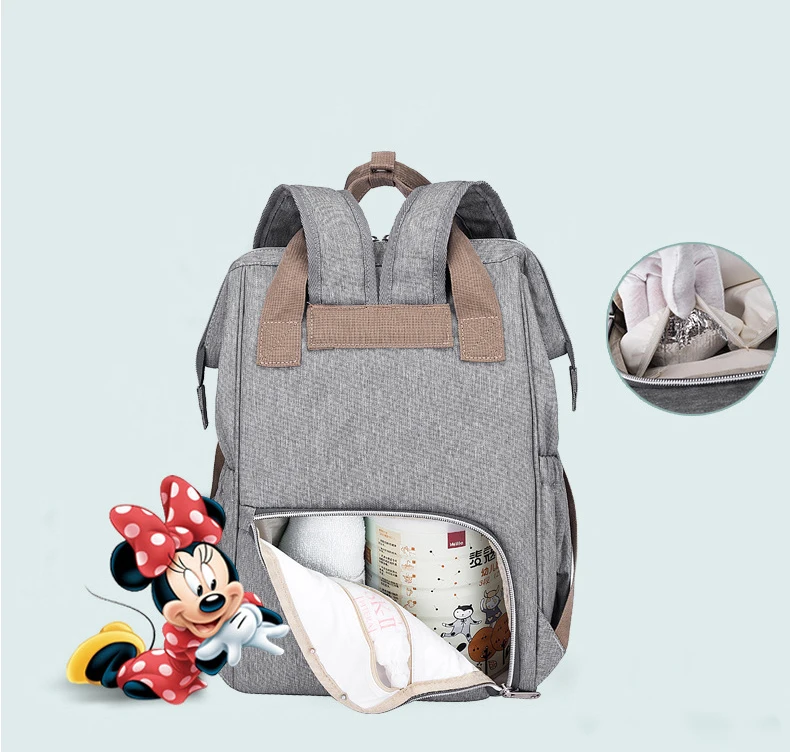 Disney новая сумка для мам, сумка для подгузников, сумка для мам, USB бутылка с подогревом, сумка на плечо, большая емкость, сумка для подгузников, рюкзак для беременных женщин, рюкзак для путешествий