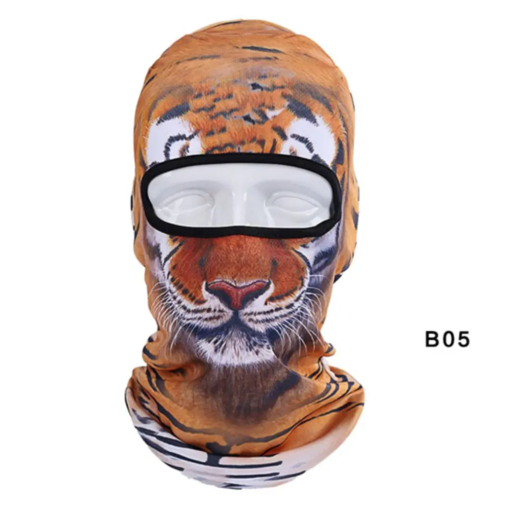 b05 3D животное тигр кошка собака на открытом воздухе Велоспорт Лыжная Шапка Балаклава мотоцикл Хэллоуин Полное Лицо Маска мотоциклетная маска лыжные Вечерние - Цвет: b05