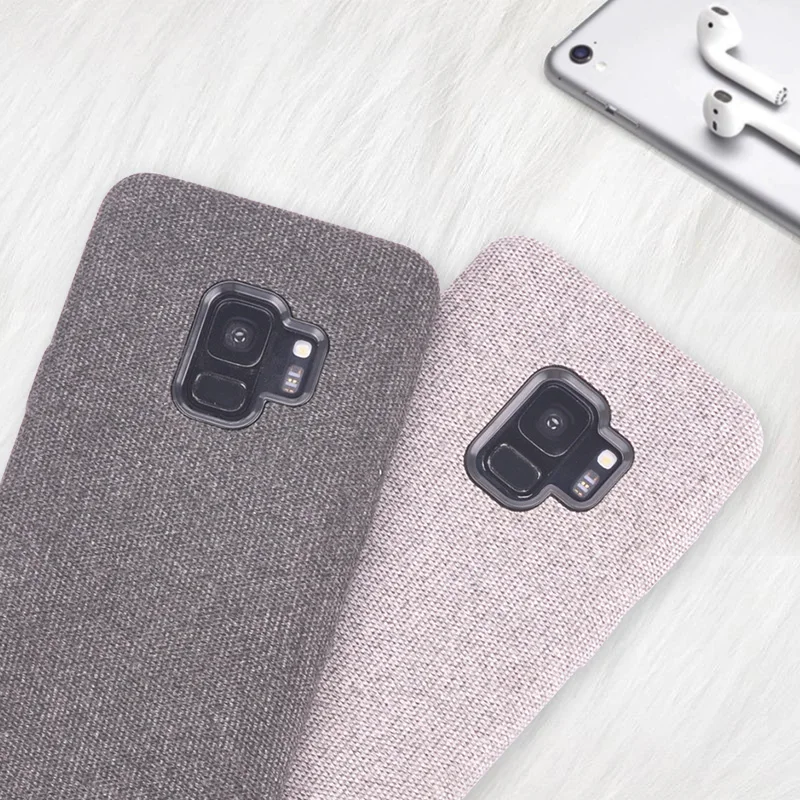LANCASE Роскошные тряпичный чехол для samsung Galaxy S9 мягкий из ТПУ-материала парусины в