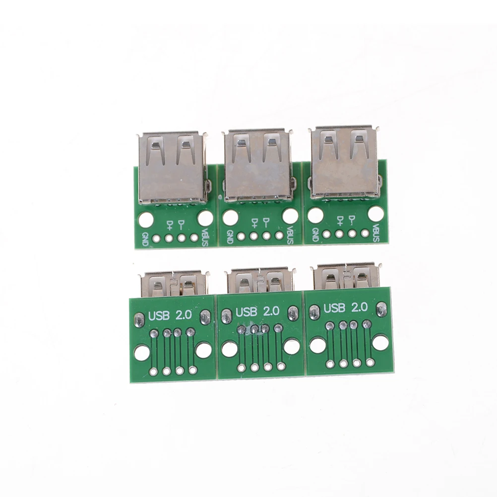 10 шт./лот тип A Разъем USB DIP 2 54 мм Печатная плата адаптер преобразователь модуль для