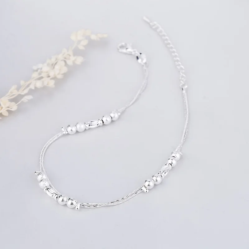 JOYESWING Для женщин ножной браслет на ногу Pulseira Feminina Femme серебро Цвет круглые