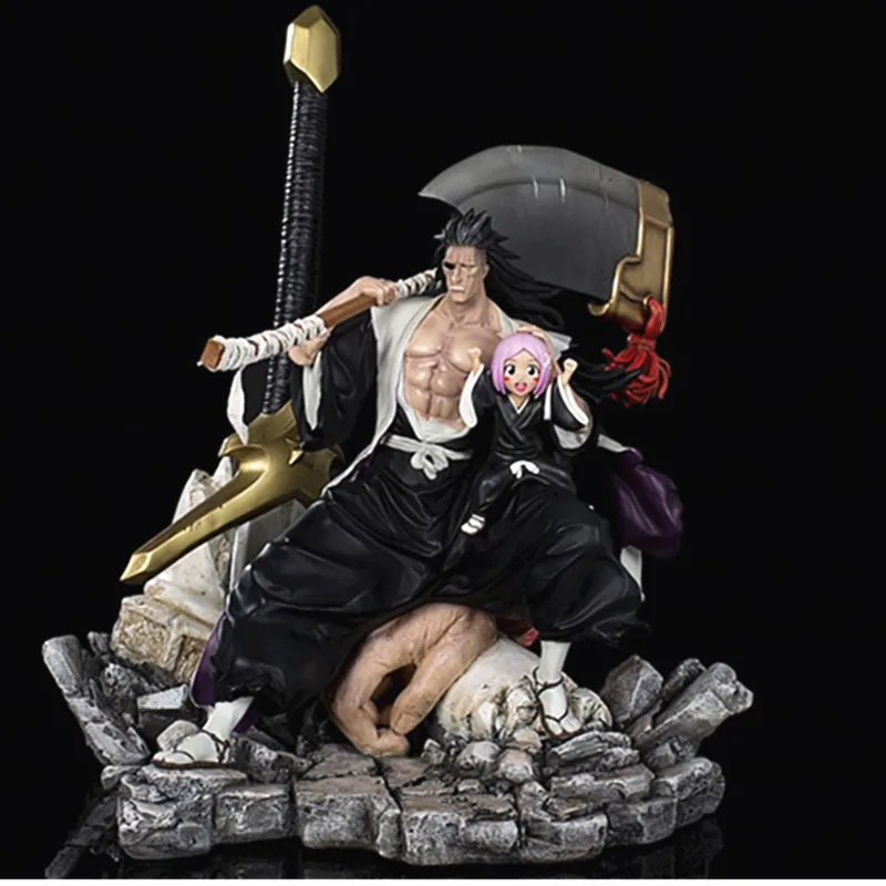 Аниме BLEACH Kenpachi Zaraki Kusajishi Yachiru 1/5 сцены смолы статуя фигурка Коллекция Модель игрушки X535