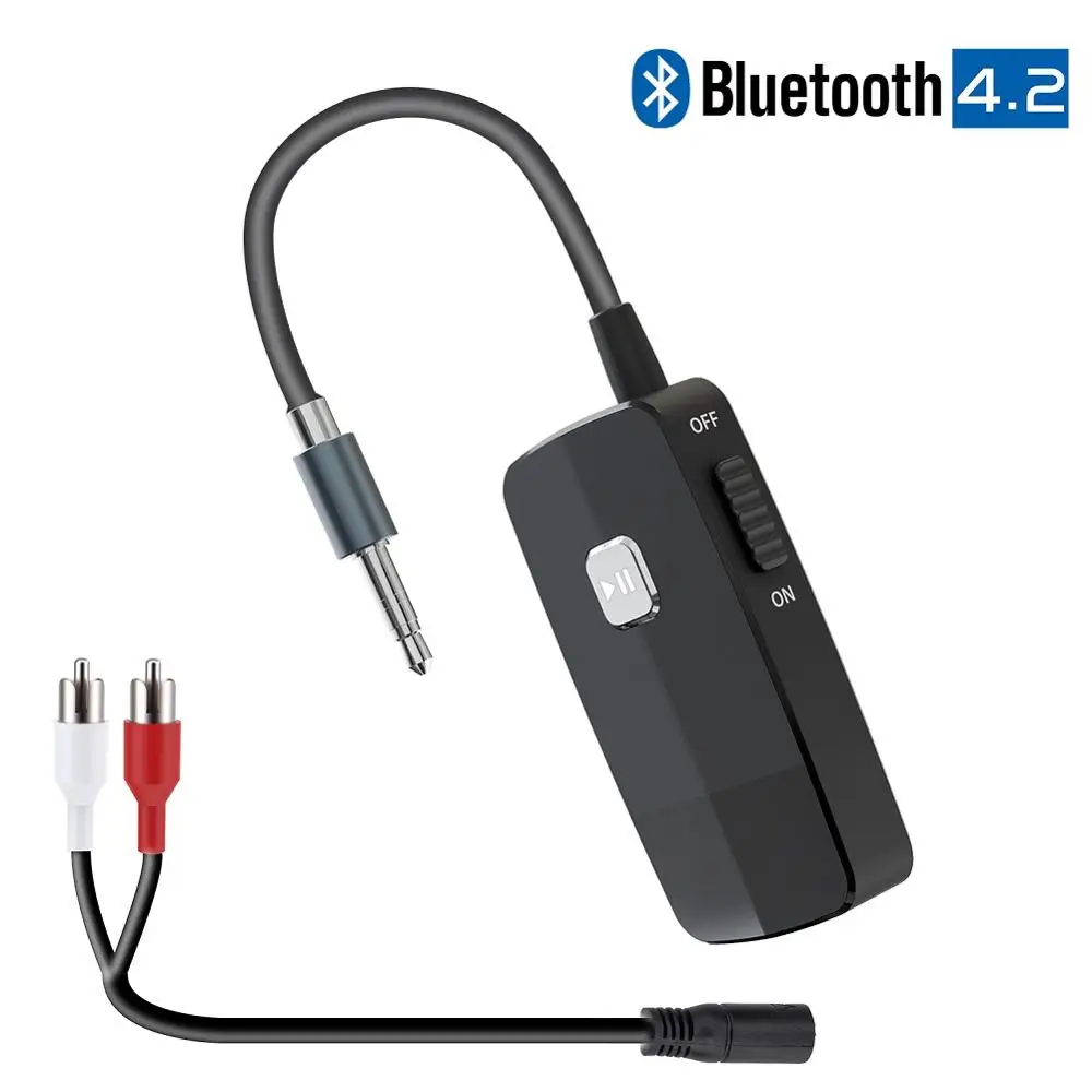 Bluetooth 4 2 приемник портативный беспроводной аудио адаптер с 3 5 мм RCA Jack для дома