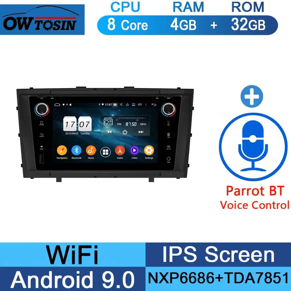 32G Parrot BT " ips 8 Core, 4 Гб+ 64G Android 9,0 автомобиля DVD навигационный GPS радиоприемник для Toyota Avensis 2009 2010 2011 2012 2013 DSP CarPlay попугай BT - Цвет: 32G Parrot BT