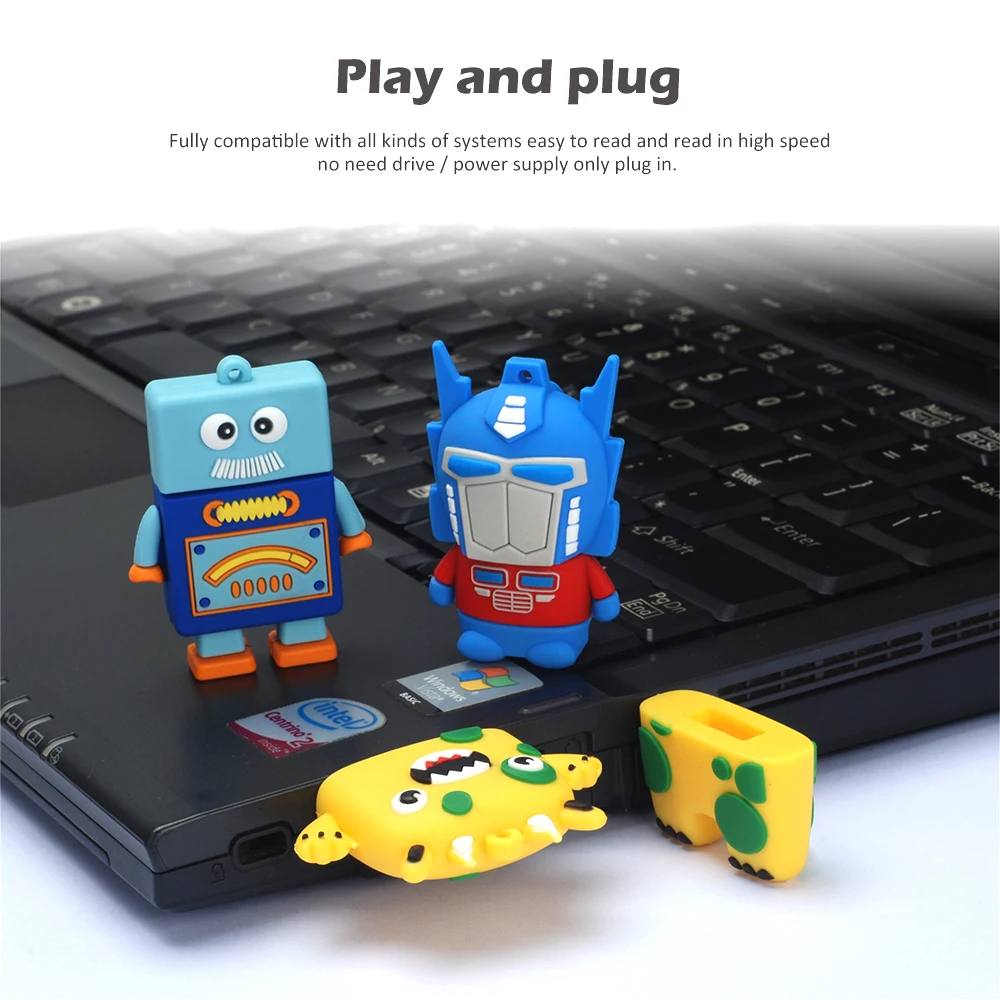 LEIZHAN USB флеш накопитель для робота трансформера 64 ГБ 32 16 8 4 компьютер U диск