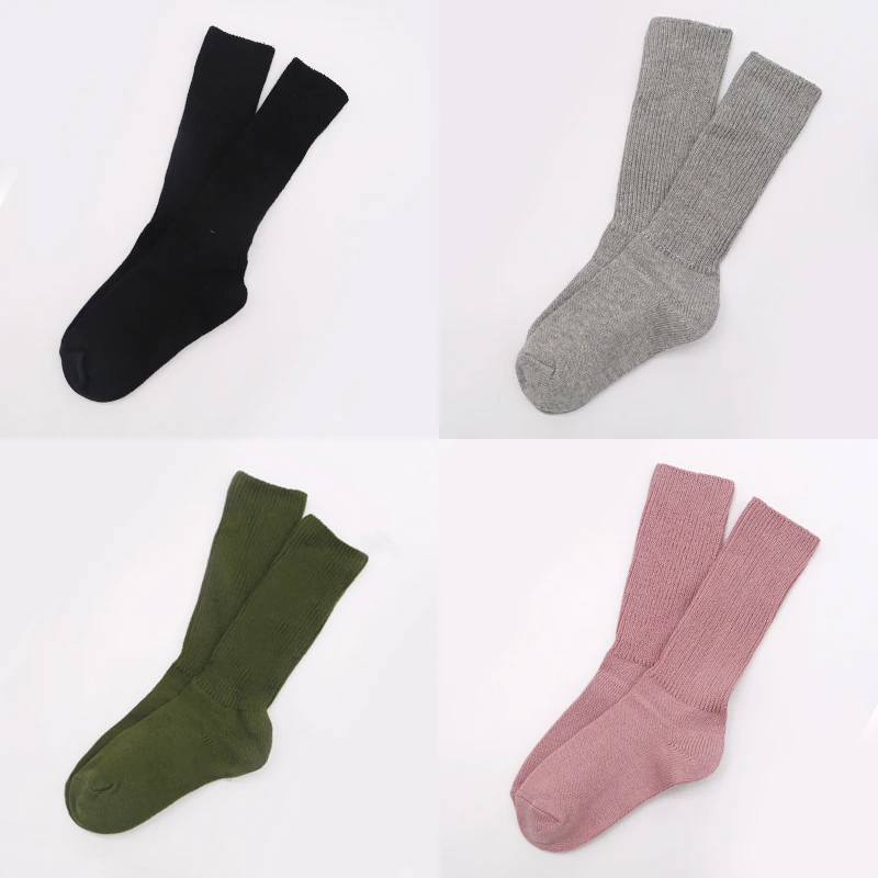 

1Pair Women's Socks Cute Long Solid Color Autumn Winter Socks For Women Christmas Socks Warm Sokken Female Girls Calcetines