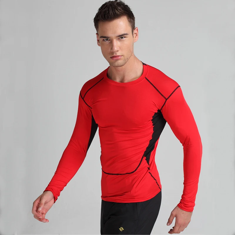 Футболка Aerfey мужская с длинным рукавом тренировочная рубашка для спортзала