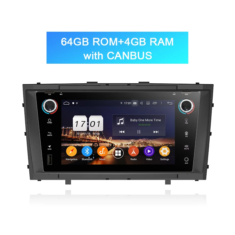 4G 64G with canbus DSP PX6 2 din Android 9,0 Bluetooth 4,2 4 Гб ОЗУ 8 ядерный автомобильный DVD мультимедийный плеер авторадио gps для Toyota Avensis T27 2009-2013 - Цвет: 4G 64G with canbus