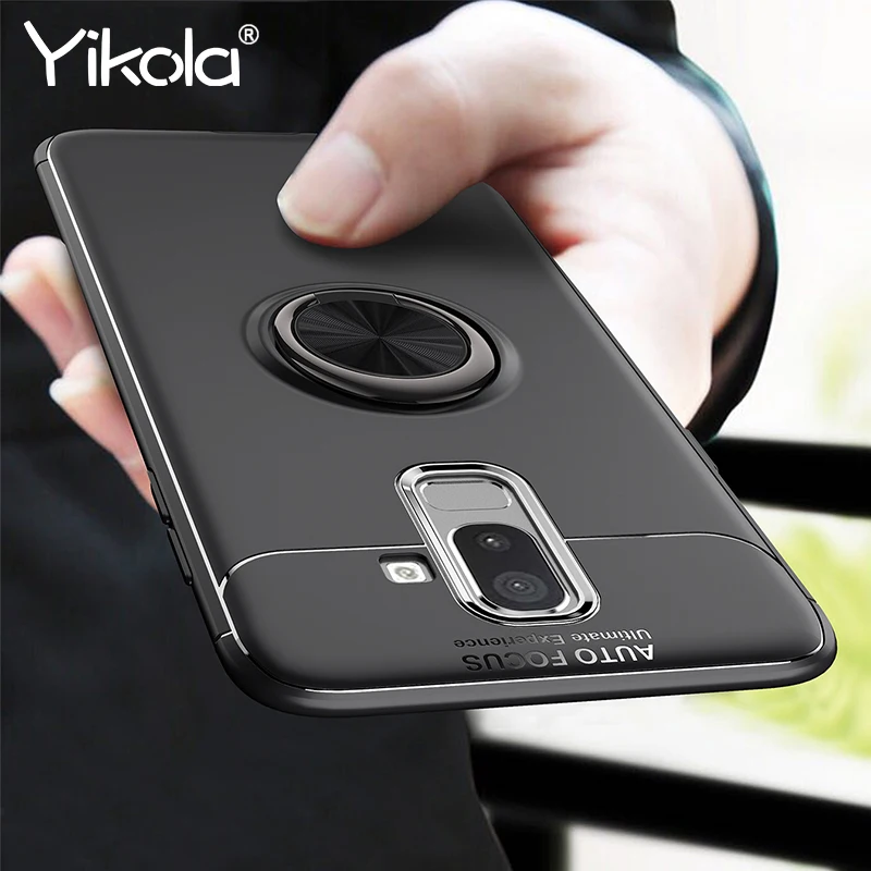 Yikola силиконовые палец кольцо чехол для samsung Galaxy J8 2018 автомобилей | Отзывы и видеообзор -32918105700