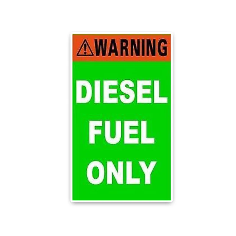 

YJZT 8.2*14CM Fashion GREEN DIESEL FUEL Only Car Window Sticker Retro-reflective Decals C1-8247