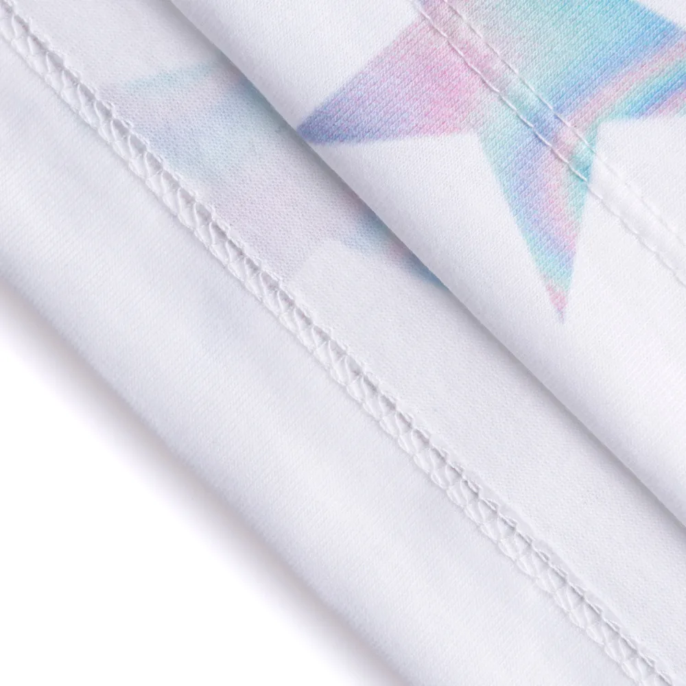 Женский короткий топ с принтом в виде звезд Модный повседневный укороченный без