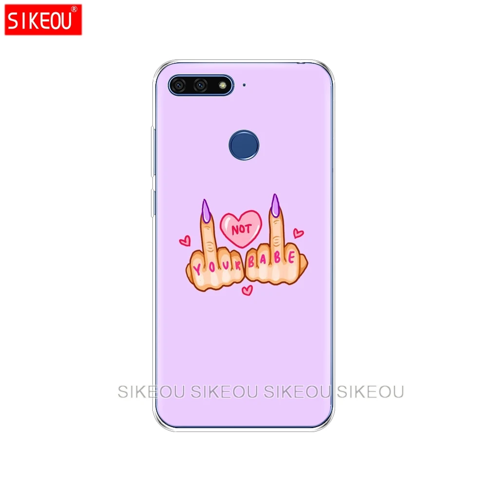 Силиконовый чехол для телефона Huawei Honor 7A PRO 7C Y5 Y6 Y7 Y9 2017 2018 Prime Girl Power|Бамперы| |