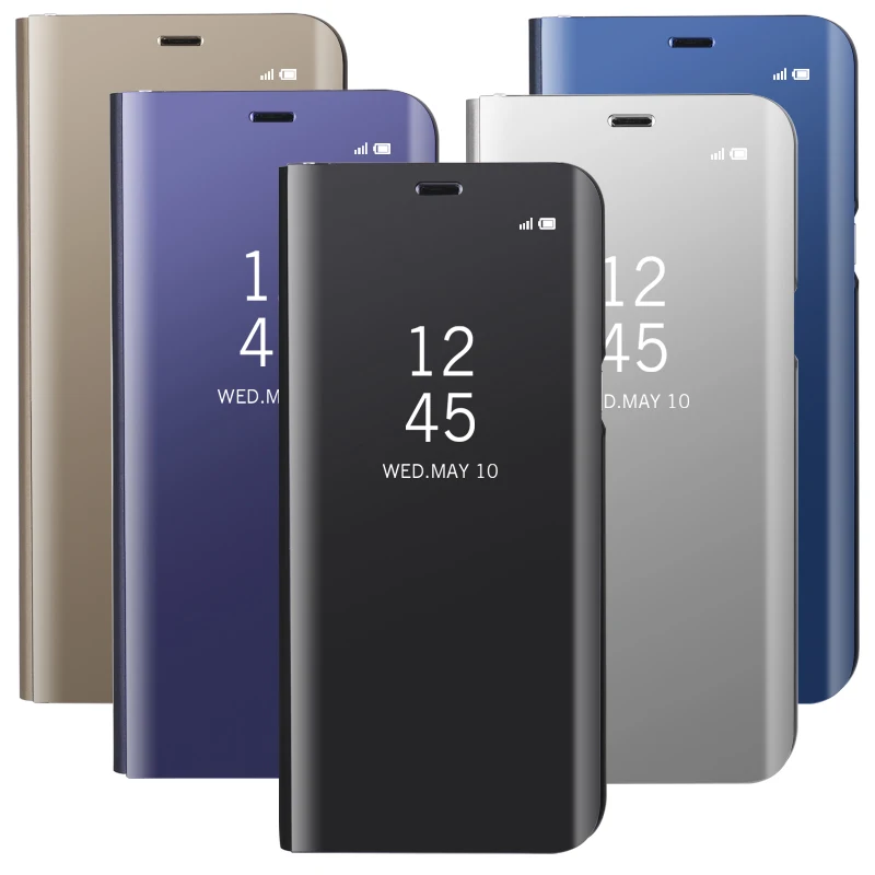 Умный кожаный чехол для Samsung Galaxy S9 Plus S8 S7 Edge S6 Note 8 5 зеркальный флип с подставкой J3 J5