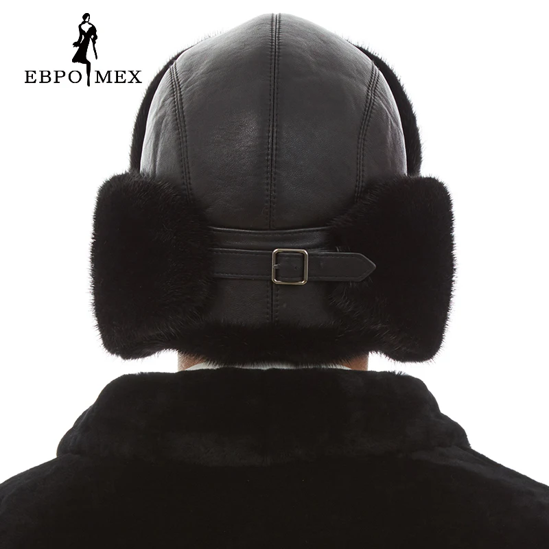 Модные норковые меховые шапки из натуральной кожи для женщин теплые зимние