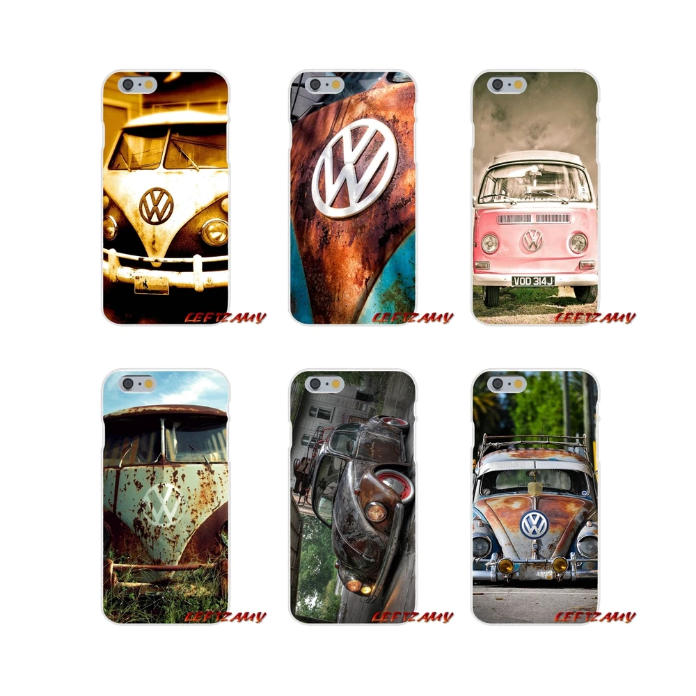 Для iPhone X 4 4S 5 5S 5C SE 6 S 7 8 плюс аксессуары телефон оболочки обложки ретро volkswagen Vw