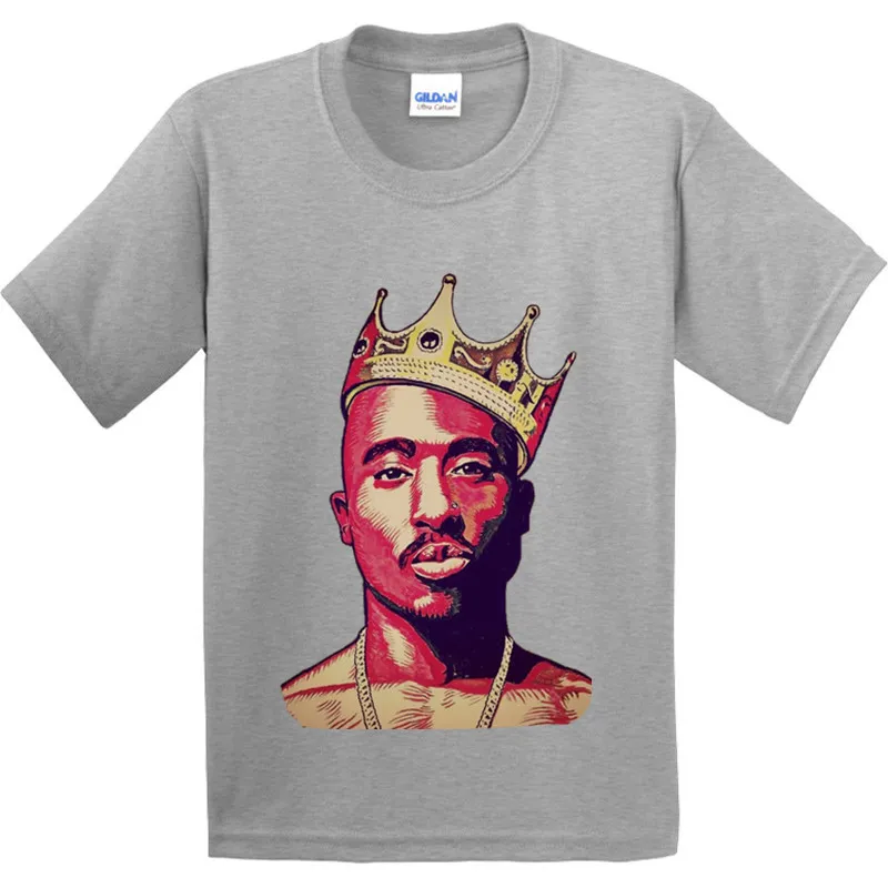 100% хлопок Детская мода 2pac Хип хоп Swag смешная футболка детская Tupac Amaru Shakur Одежда