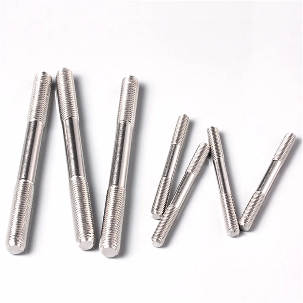 

50PCS M3 Stainless Steel Double End Threaded Screw Headless Double Thread Studs Bolt M3*20/25/30/35-100mm