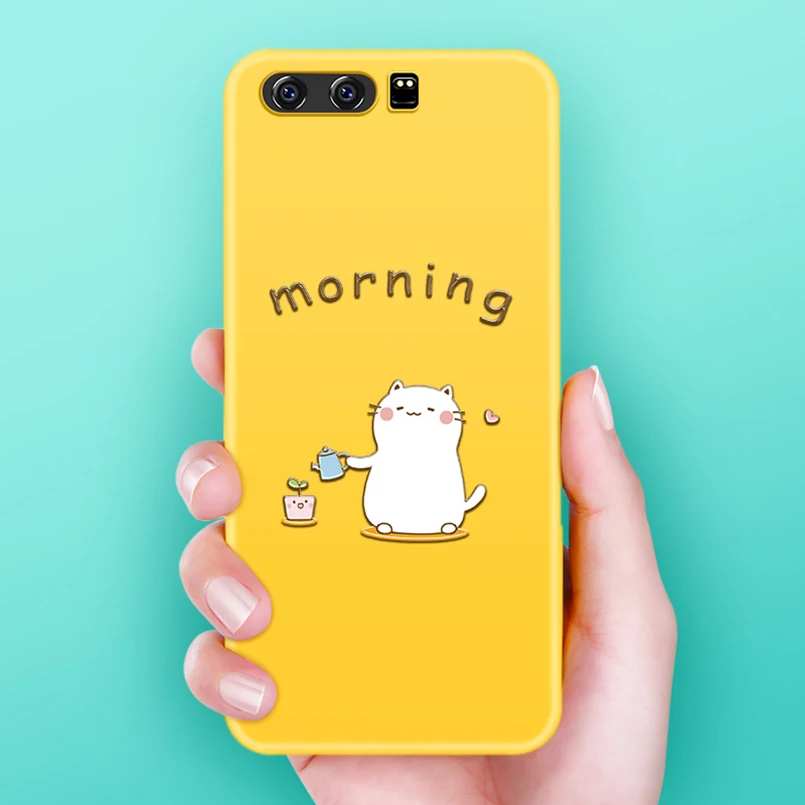 Милый Кот медведь чехол для Huawei P10 силиконовый Fundas P9 Lite 2017 P20 Pro P умный