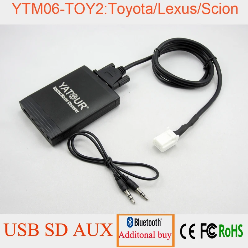 Yatour Авто MP3 плеер AUX USB Bluetooth дополнительный цифровой для Toyota Scion Lexus Avensis Land Cruiser