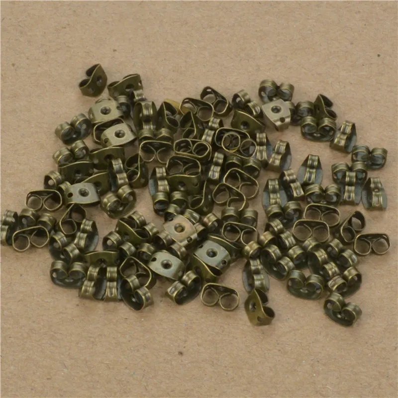 Заглушки для сережек с золотым и серебряным покрытием 100 шт./лот заглушки ушей