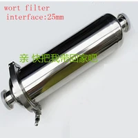 long 375mm tri clamp inline strainer with 25mm body 304 stainless steel