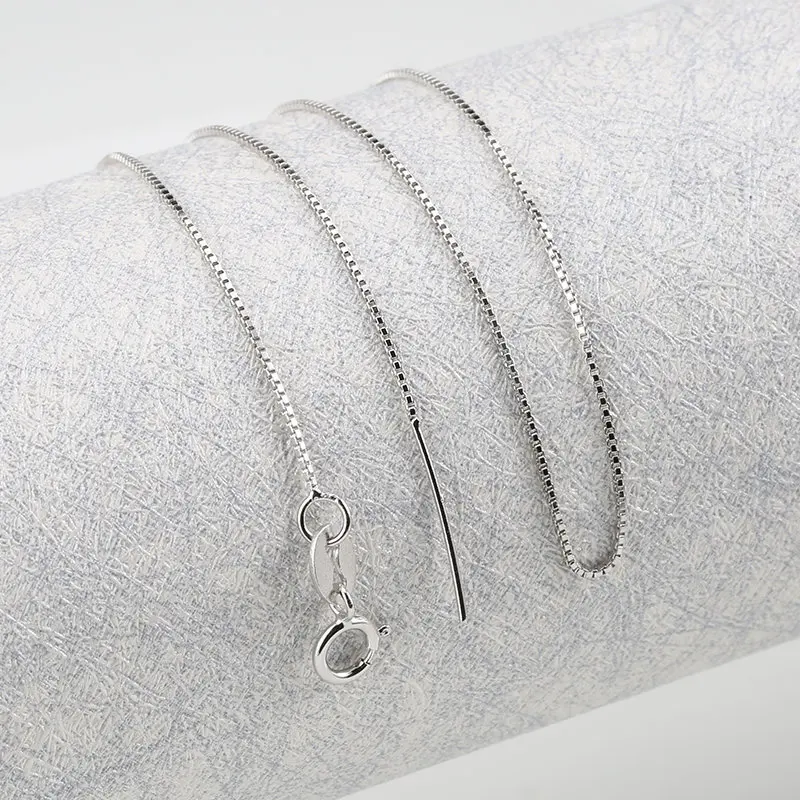 Silver 40 см(16 дюймов) 45 см(18 дюймов) Модные ювелирные изделия из стерлингового серебра 925 пробы Абердин цепочка крест цепь для женщин ожерелье ювелирные изделия - Цвет: Silver