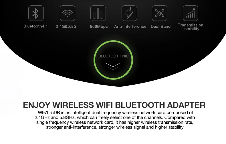 ZAPO Gaming 5G wifi USB 3,0 Добавить Bluetooth 4,1 функция 1200 адаптер Mbps беспроводная сетевая карта переменного тока для всех систем Windows Linux