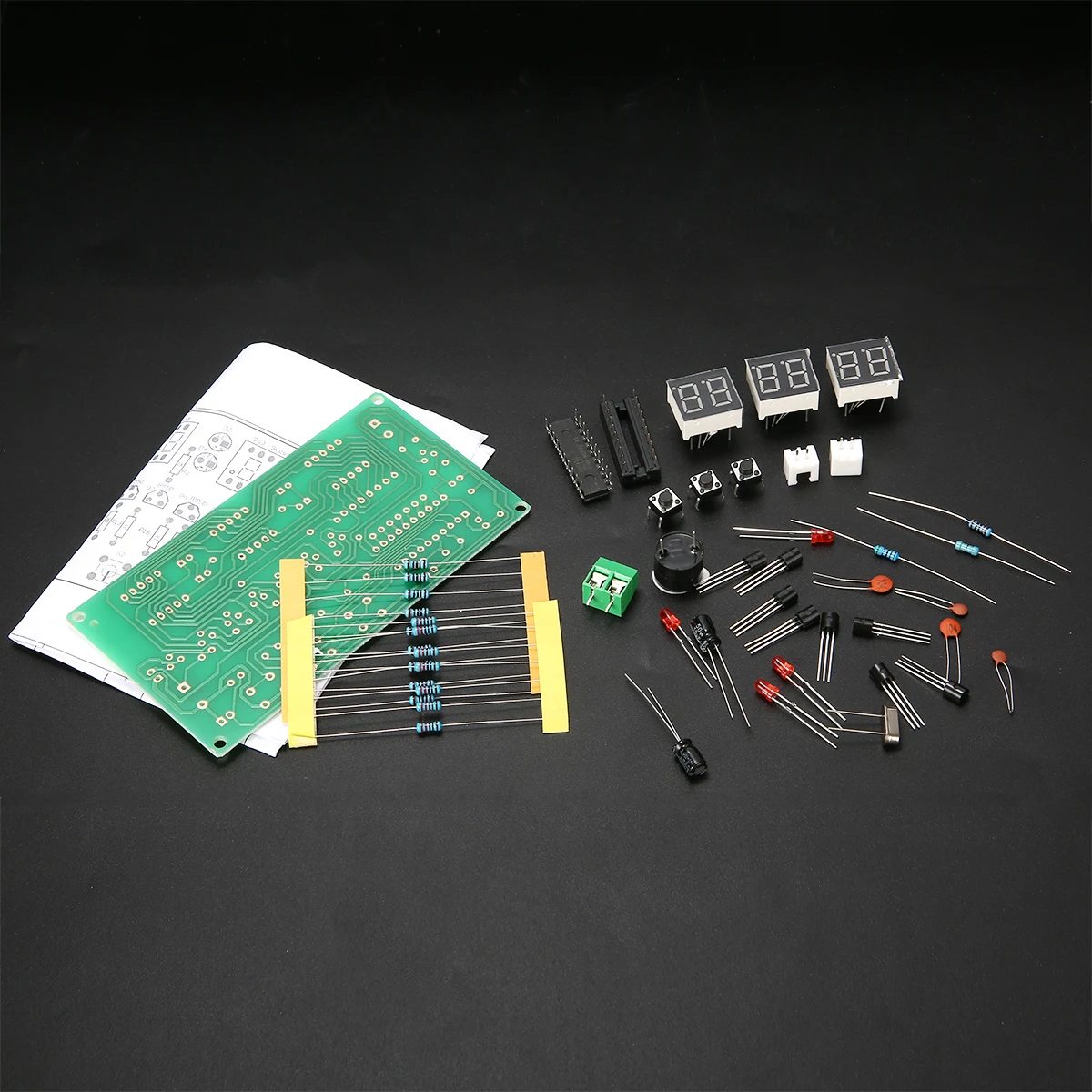 Электронный счетчик часов DIY Kit AT89C2051 5-12 в 6 цифр цифровой светодиодный электронный часы микроконтроллер многофункциональные инструменты времени