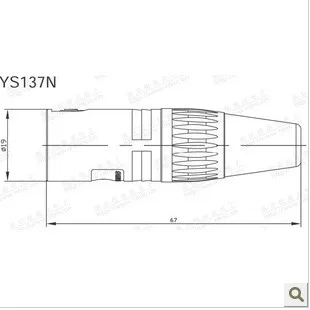 10 шт./лот сделанные Neutrik китайская фабрика YS1375N 5 контактный штекер DMX разъем|adapter