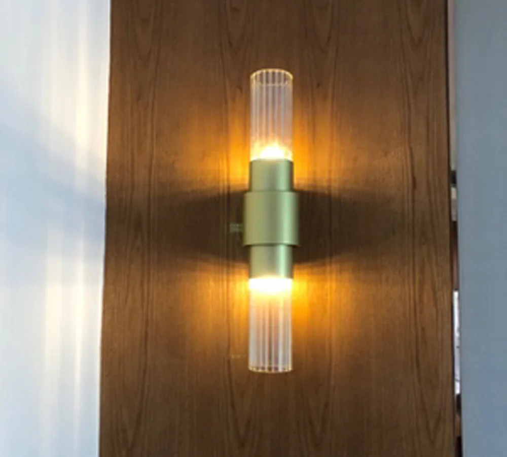 Лаконичный Дизайн стеклянная современная настенная лампа wandlamp AC110V 220v золото бра освещение спальня лампа