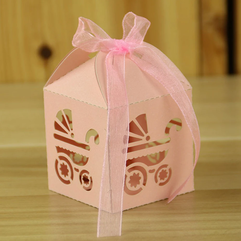 50 шт Вечерние Favour украшения конфеты в подарочной коробке Детские коляски на день