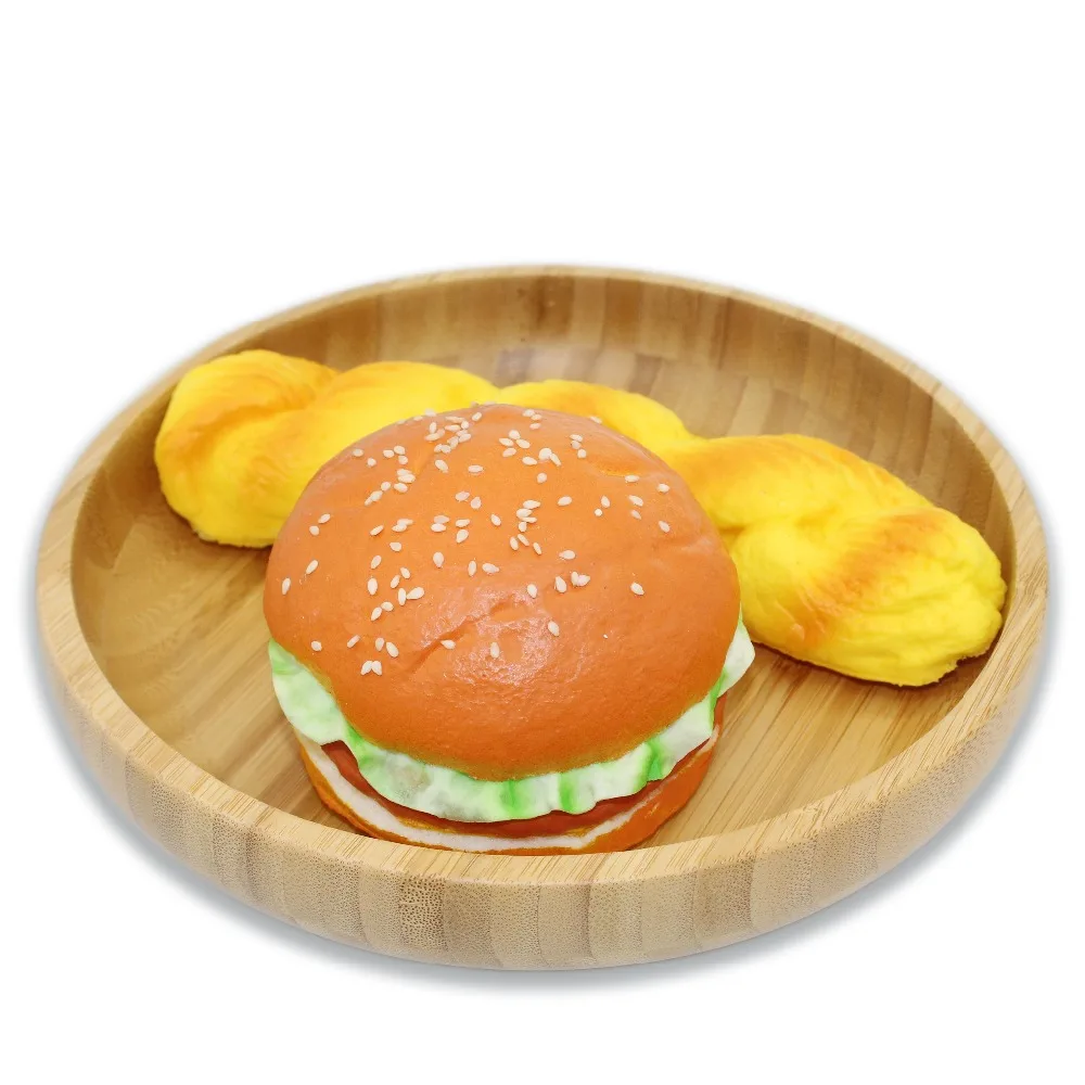 Bamboo Storage Tray Dining plate Pizza Tableware Snacks Desserts Salad Fruit Plate Household Kitchen Utensils Dishes
