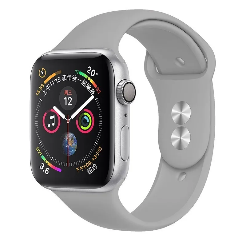 11 Fog Силиконовый ремешок для Apple Watch 42 мм 5 4 3 iwatch ремешок 38 мм 44 мм 40 мм pulseira correa Браслет Смарт часы аксессуары петля - Цвет ремешка: 11 Fog