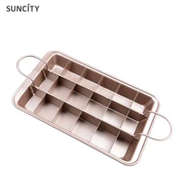 3pcs nonstick metal removable brownie cake baking pans tray muffin bake mold confeitaria stencil forms for bakeware dish bm065