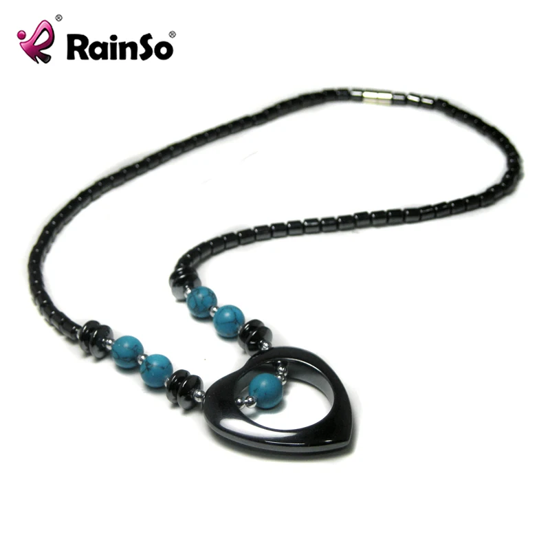 Женское ожерелье с гематитовыми бусинами RainSo Прямая поставка 2019 модные