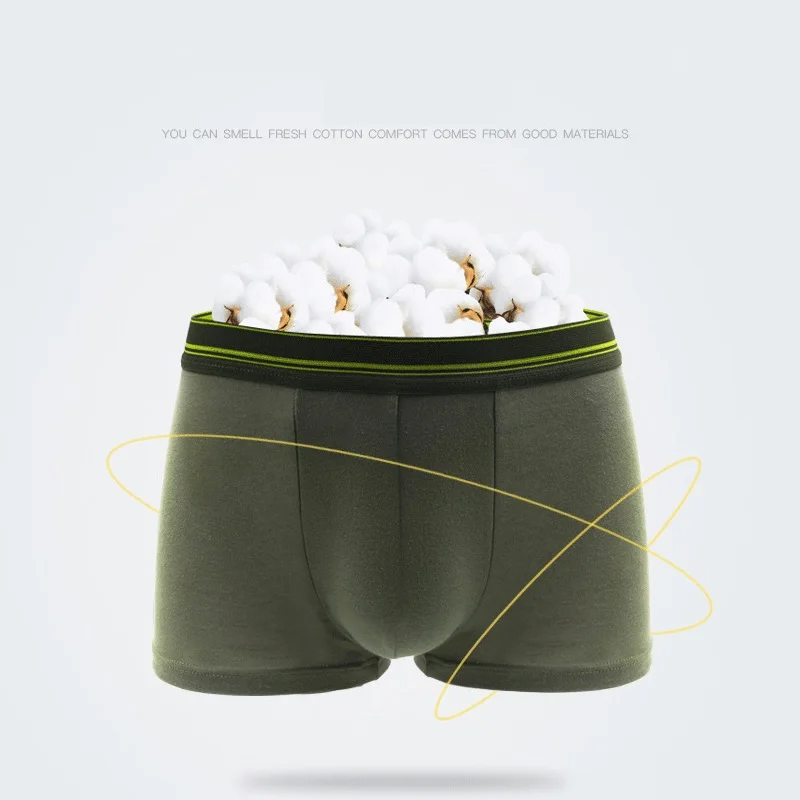 4 шт./лот шорты Мужское нижнее белье брендовые Боксеры Шорты хлопковые дышащие