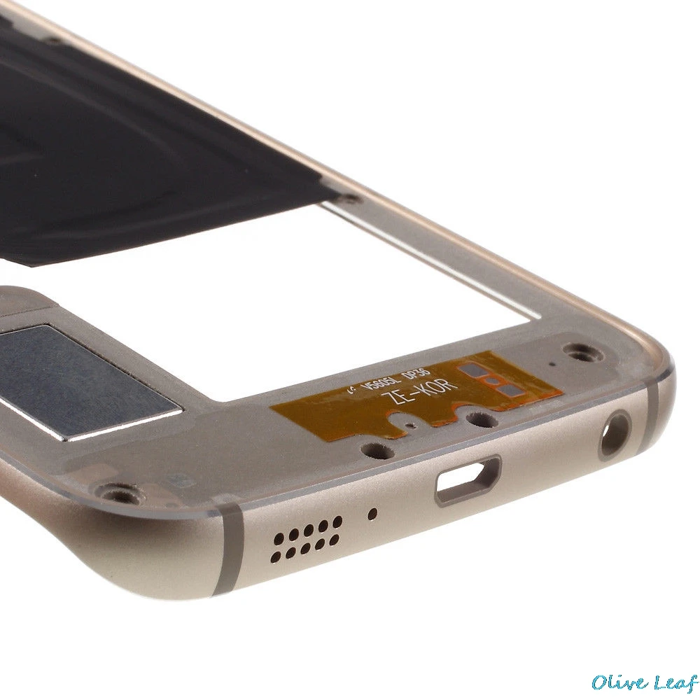 100% Оригинальный средний корпус задняя средняя рамка крышка для Samsung GALAXY S6 G920 G920F/